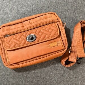 Lug Quilted Switch Crossbody Bag | Camel / Brown